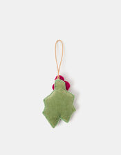 Embellished Holly Christmas Tree Decoration, , large