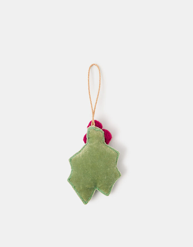 Embellished Holly Christmas Tree Decoration, , large