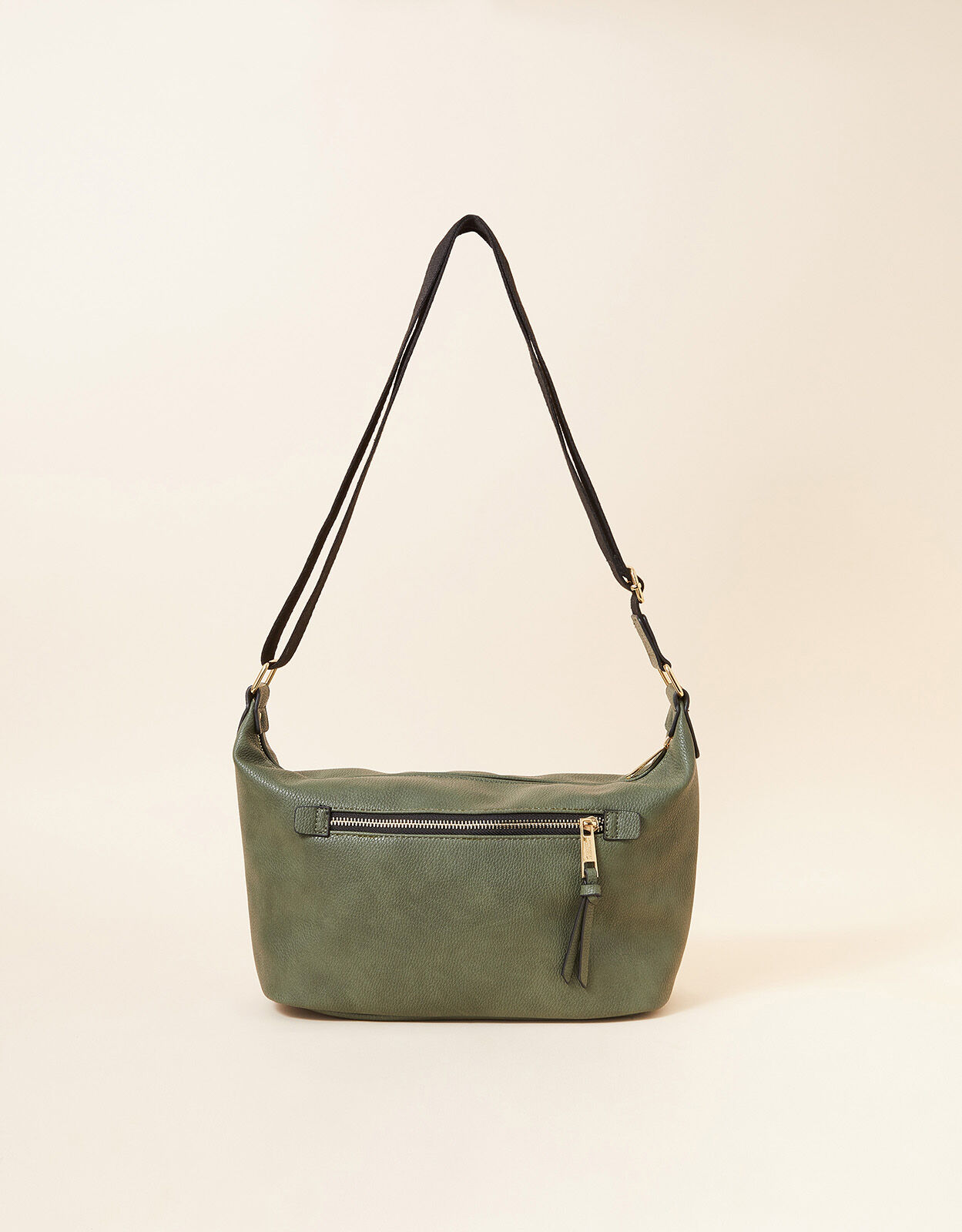 Soft Webbing Cross Body Bag Green