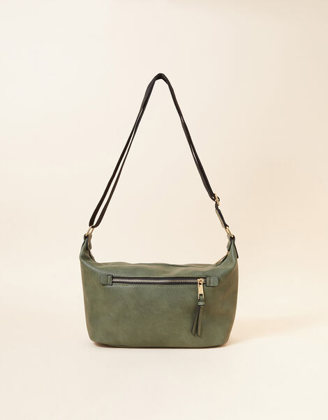 Soft Webbing Cross-Body Bag Green, Green (KHAKI), large