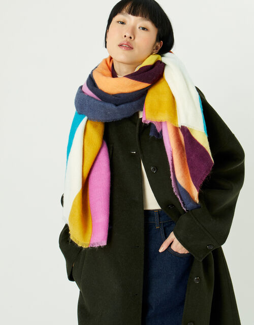 Bright Stripe Blanket Scarf Lightweight Scarves Accessorize Global