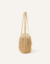 Wooden Bead Duffle Shoulder Bag, , large