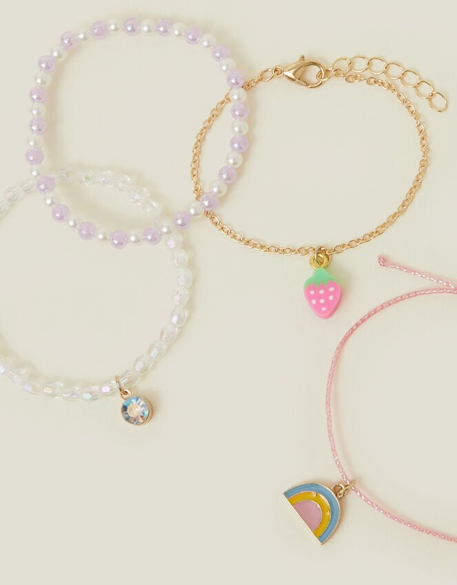 4-Pack Girls Spring Friendship Bracelets, , large