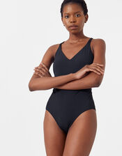 Macrame Back Detail Swimsuit, Black (BLACK), large