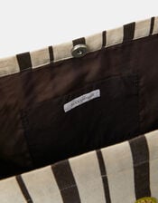 Palm Stripe Shopper Bag, , large