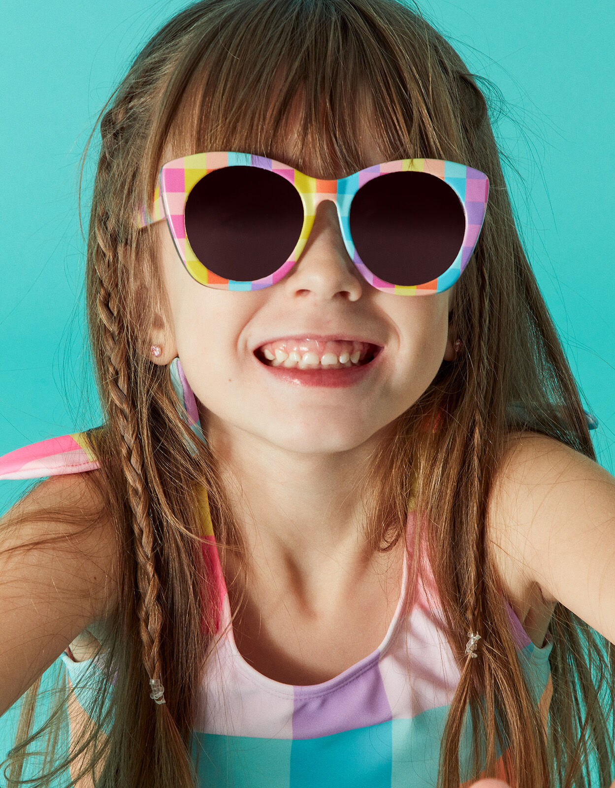 Girls Check Cateye Sunglasses Girls sunglasses Accessorize UK