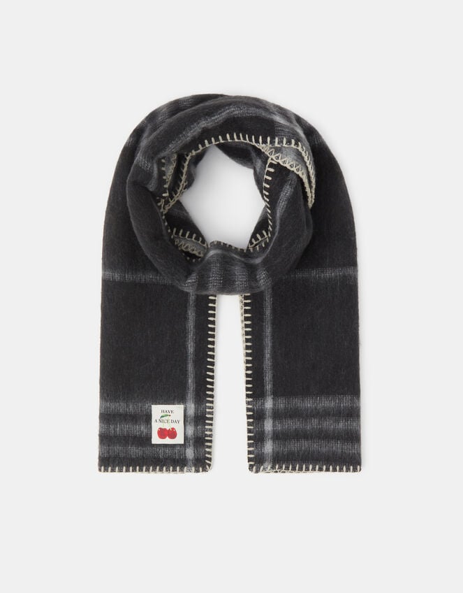 Check Blanket Scarf, , large