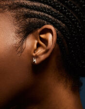 Sterling Silver Lightning Bolt Stud Earring, , large