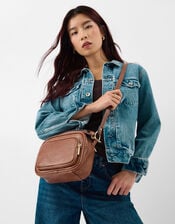 Boxy Crossbody Bag, Tan (TAN), large