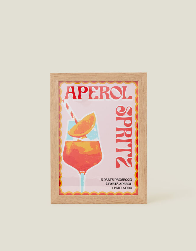 Pink Giraffe Print Co Aperol Spritz Framed A4 Art Print, , large