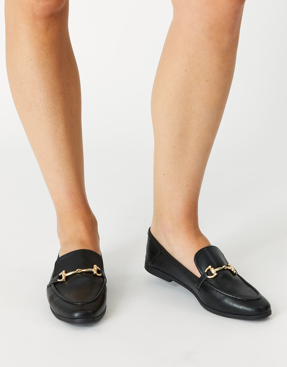 Metal bar loafers black Accessorize