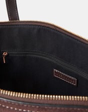 Rachel Zip Front Laptop Tote Bag, Brown (CHOCOLATE), large