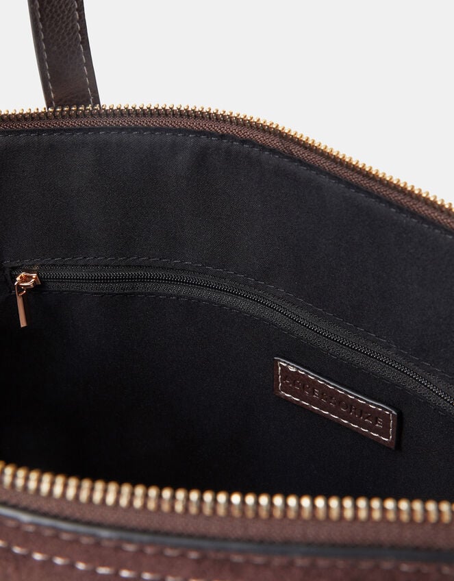 Rachel Zip Front Laptop Tote Bag, Brown (CHOCOLATE), large