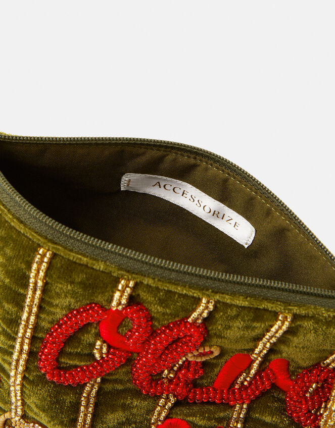 Olive You Velvet Pouch, , large