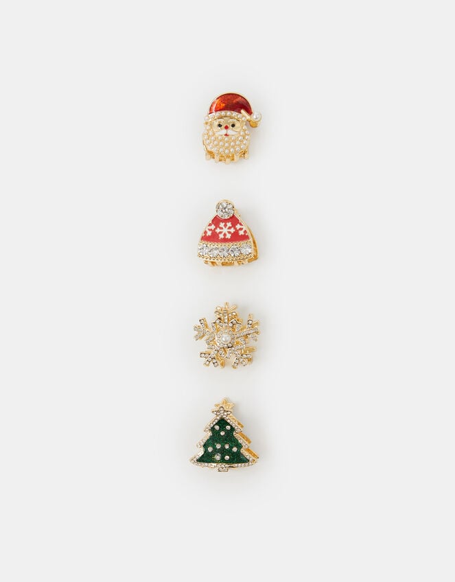 4-Pack Christmas Metal Claw Clips, , large