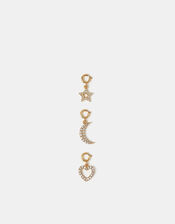 3-Pack Celestial Diamanté Jewellery Charms, , large