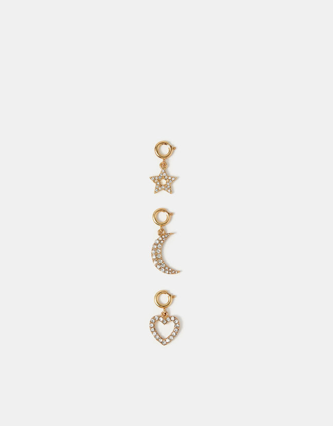 3-Pack Celestial Diamanté Jewellery Charms, , large