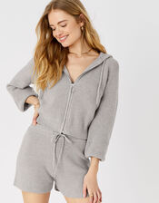 Knit Rib Lounge Shorts, Grey (LIGHT GREY), large