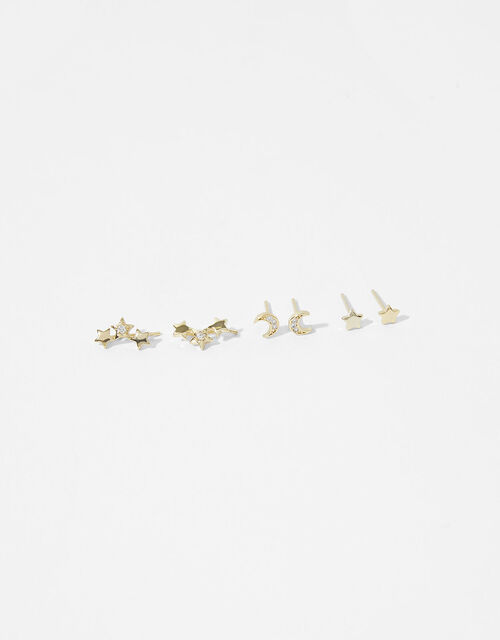 Gold Plated Celestial Stud Earring Set Z For Accessorize Accessorize Global