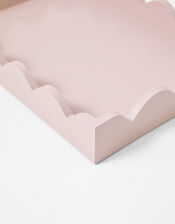Wood Scallop Tray, Pink (PALE PINK), large