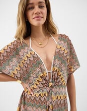 Crochet Mini Kaftan, Natural (NEUTRAL), large