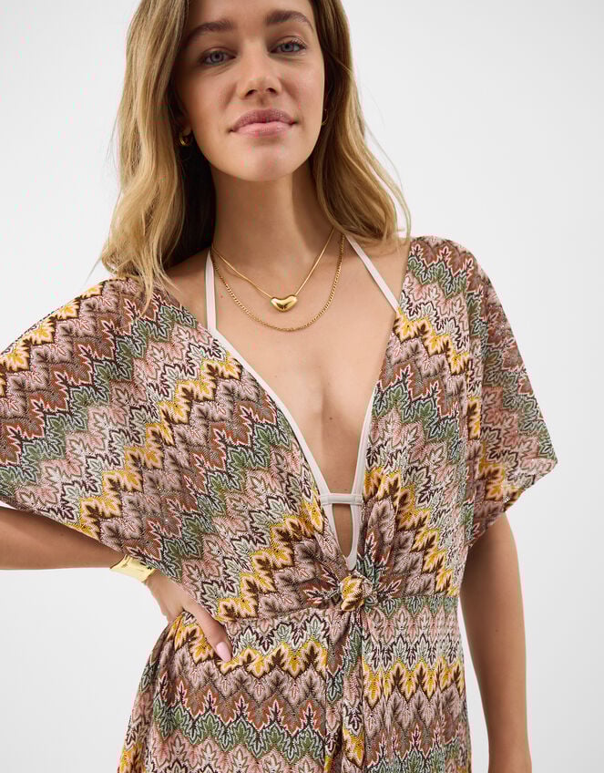 Crochet Mini Kaftan, Natural (NEUTRAL), large