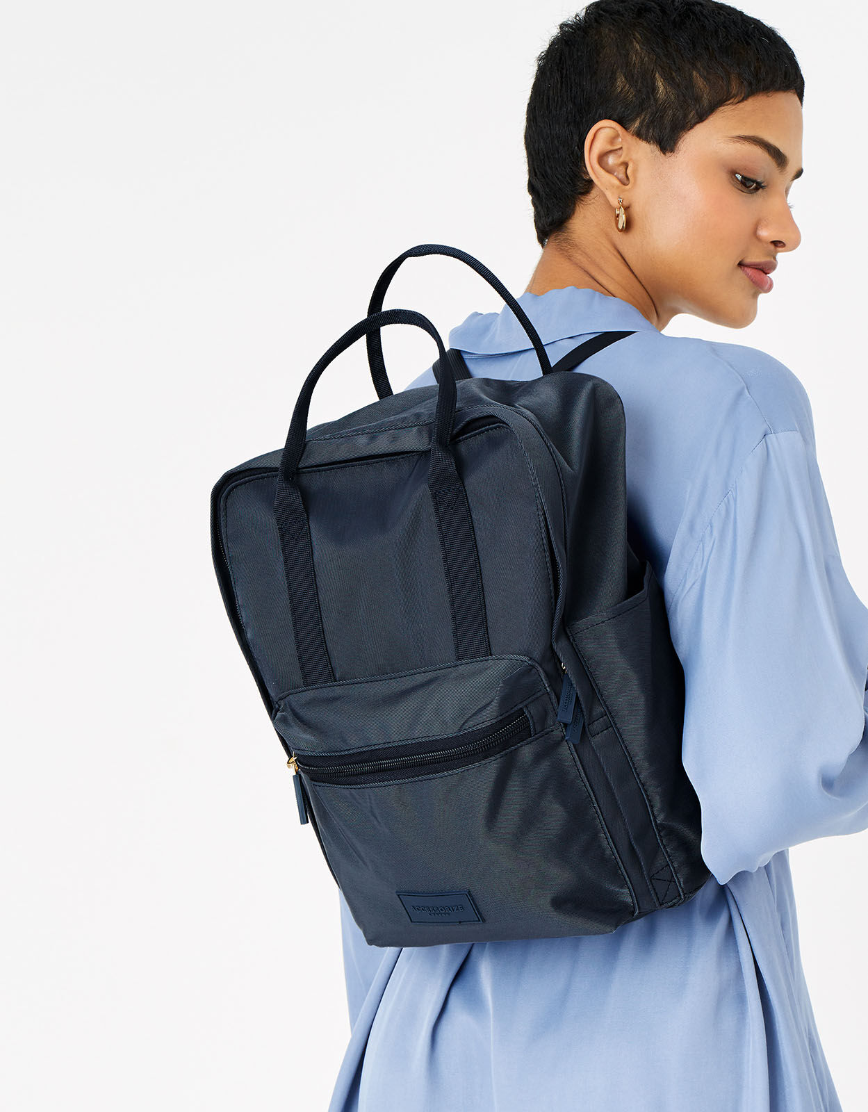 Frida Canvas Backpack Blue