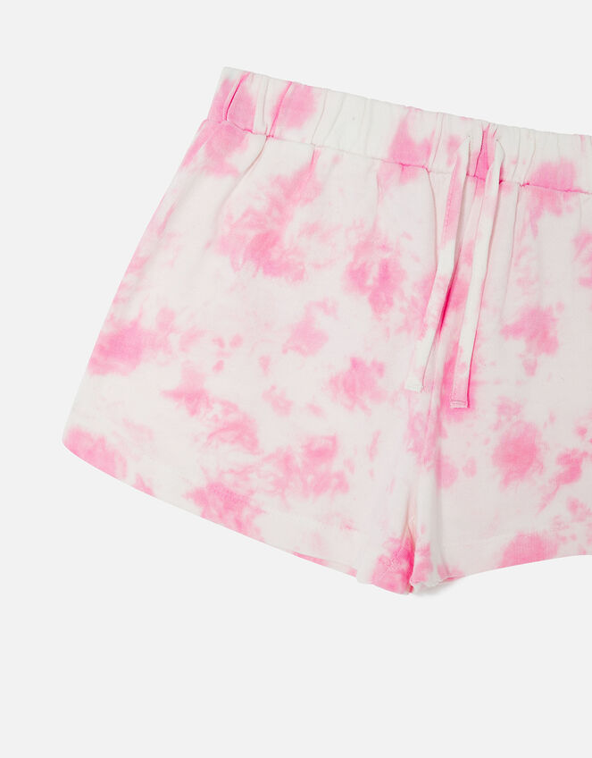 Girls Tie Dye Jogger Shorts, Pink (PINK), large