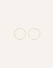 14ct Gold-Plated Medium Hoop Earrings, , large