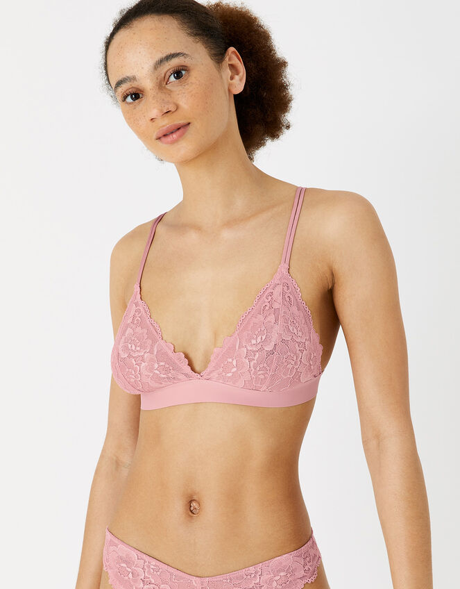Lace Bralet, Pink (PINK), large