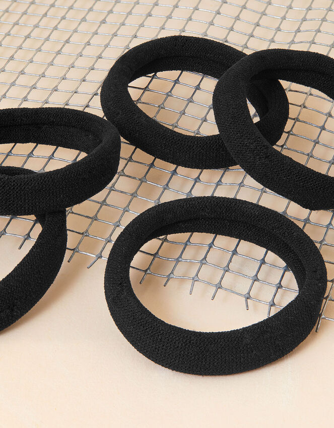 Thick Towelling Hair Band Multipack, Black (BLACK), large