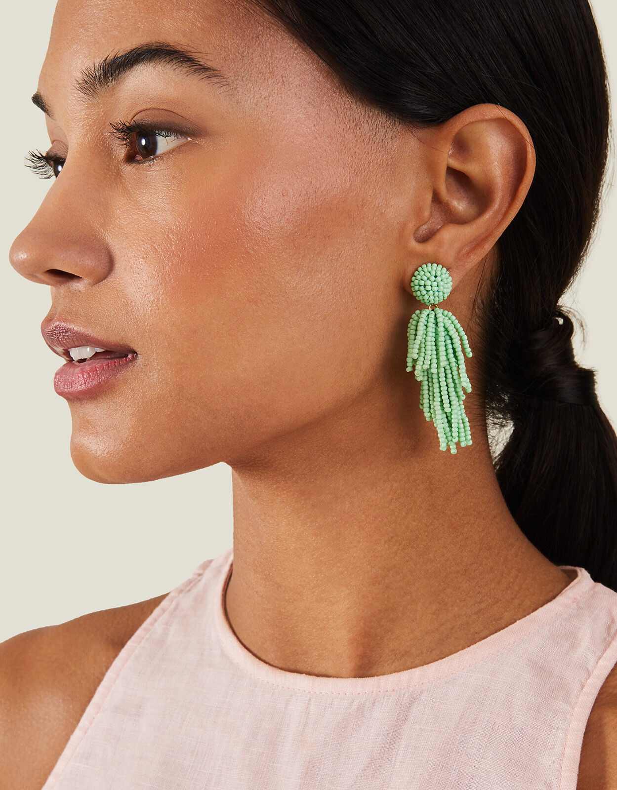 Short sales tassel earrings