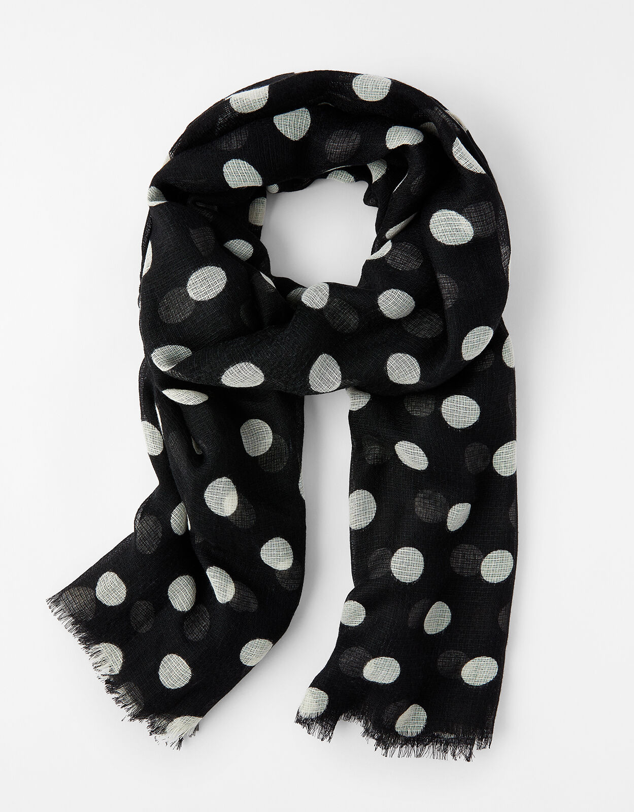 White polka dot scarf clearance