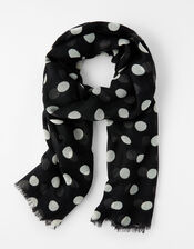 Polka-Dot Scarf in Recycled Polyester, , large