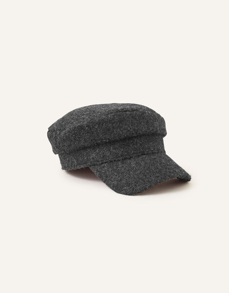 Boucle Textured Baker Boy Hat, , large