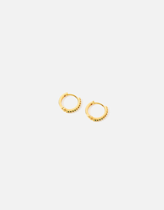 Gold-Plated Ombre Huggie Hoops, , large