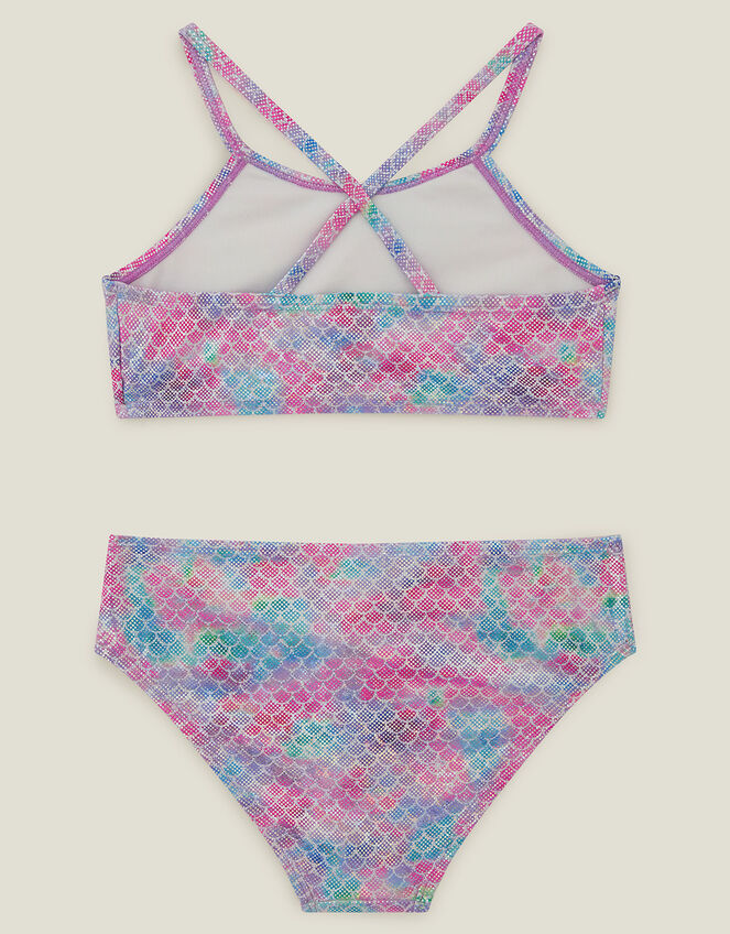 Girls Mermaid Bikini Set, Multi (PASTEL MULTI), large