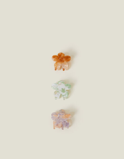 3-Pack Mini Flower Claw Clips, , large