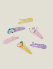 6-Pack Girls Spring Garden Hair Clips, , large
