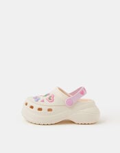 Girls Western Platform Clogs, Ivory (IVORY), large