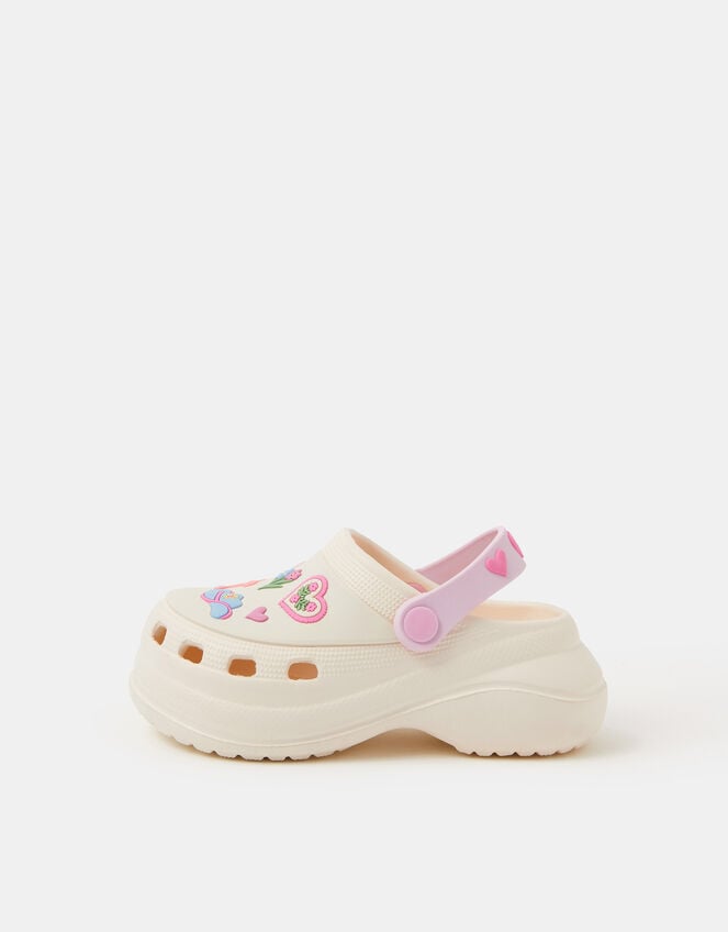 Girls Western Platform Clogs, Ivory (IVORY), large