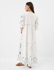 Celestial Embroidered Maxi Dress, Ivory (IVORY), large