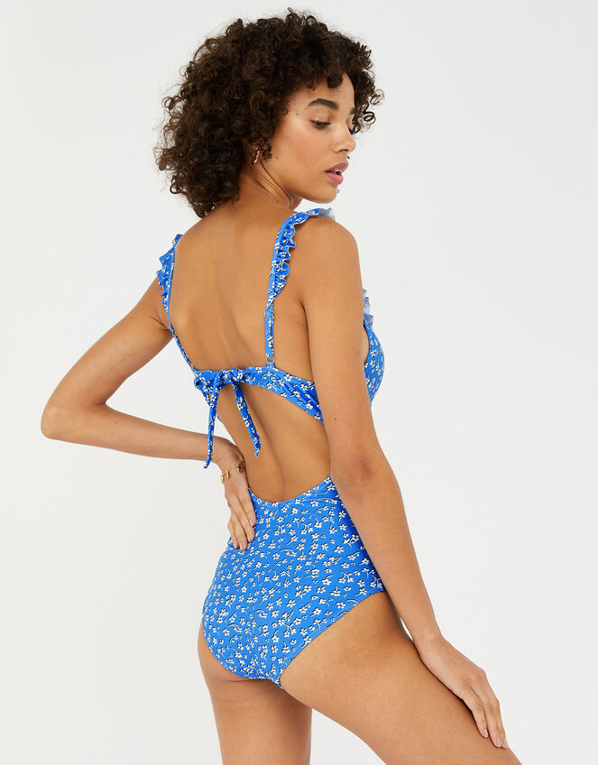Shadow Floral Shaping Swimsuit, Blue (BLUE), large