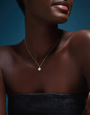 Sterling Silver Mother of Pearl Clover Pendant Necklace, , large