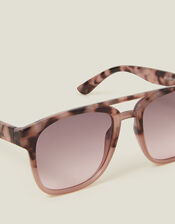 Ombré Tortoiseshell Aviator Sunglasses, , large