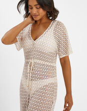 Knit Kaftan Maxi Dress, Gold (GOLD), large