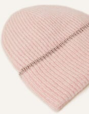 Sparkle Edge Beanie Hat, Pink (PINK), large