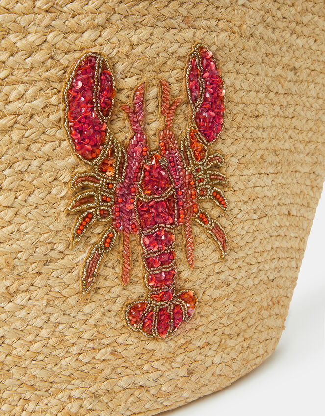 Lobster Jute Beach Bag, , large