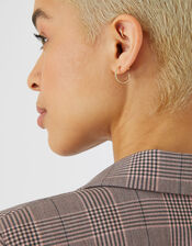 Mixed Stud and Hoop Earring 10 Pack, Gold (GOLD), large