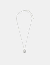 Sterling Silver-Plated Zodiac Coin Pendant Necklace, Silver (ST SILVER), large
